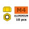 Ecrou aluminium autobloquant - M4 - Or (10pcs)