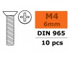 Vis à tête conique - Philips - M4X6 - Acier galvanisé (10pcs)