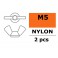 Vleugelmoer - M5 - Nylon (2st)