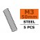 Tige filetée - M3X50 - Acier (5pcs)