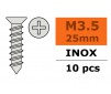 Self-tapping Flat Head, 3,5X25mm Inox (10pcs)