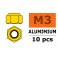 Ecrou aluminium autobloquant - M3 - Or (10pcs)