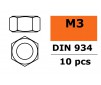 Zeskantmoer - M3 - Gegalvaniseerd staal (10st)