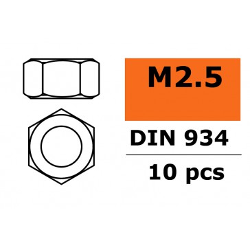 Zeskantmoer - M2.5 - Gegalvaniseerd staal (10st)