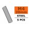 Tige filetée - M4X20 - Acier (5pcs)