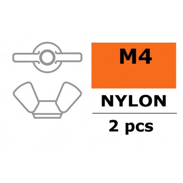 Ecrou papillon - M4 - Nylon (2pcs)