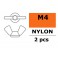 Ecrou papillon - M4 - Nylon (2pcs)