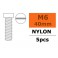 Vis à tête cylindrique - M6X40 - Nylon (5pcs)