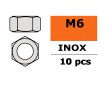 Zeskantmoer - M6 - Inox (10st)