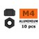 Ecrou aluminium autobloquant - M4 - Gun Metal (10pcs)