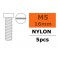 Pan Head Screw - M5X16 Nylon (5pcs)