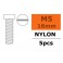 Vis à tête cylindrique - M5X16 - Nylon (5pcs)