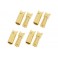 Connector 5.5mm Gold Plated (M+F) - 4 pairs