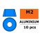 Rondelles aluminium pour vis M2 T. Cy. - DE:6mm - Bleu (10pcs)
