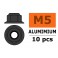 Ecrou aluminium autobloquant avec flasque - M5 - Gun Metal (10pcs)