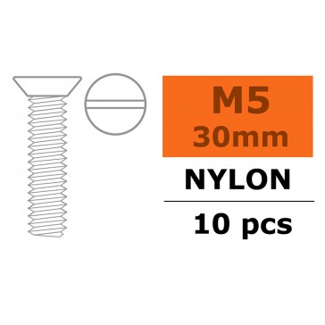 Vis à tête conique - M5X30 - Nylon (5pcs)