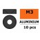 Aluminium Washer for M3 Flat Head Screws OD:8mm Gun Metal (10pcs)