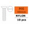 Verzonkenkopschroef - M6X40 - Nylon (5st)
