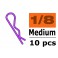 Body Clips - 45° Bent - Medium - Purple (10pcs)