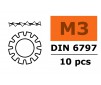 Rondelles autobloquantes - M3 - Acier galvanisé (10pcs)