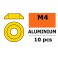 Aluminium sluitring v. M4 Laagbolkopschroeven - BD:12mm - Goud (10st)