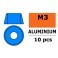 Rondelles aluminium pour vis M3 T. Cy. - DE:8mm - Bleu (10pcs)