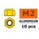 Ecrou aluminium autobloquant - M2 - Or (10pcs)