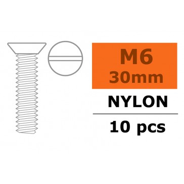 Vis à tête conique - M6X30 - Nylon (5pcs)