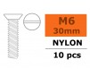Vis à tête conique - M6X30 - Nylon (5pcs)