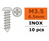 Zelftappende cilinderkopschroef - 3,5X6,5mm - Inox (10st)