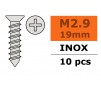 Zelftappende verzinkkopschroef - 2,9X19mm - Inox (10st)
