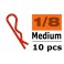 Carrosserie clipsen - 45° gebogen - Medium - Rood (10st)