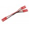 Power Y-kabel - Parallel - 4.0mm GoudConnector 14AWG Siliconen-kabel