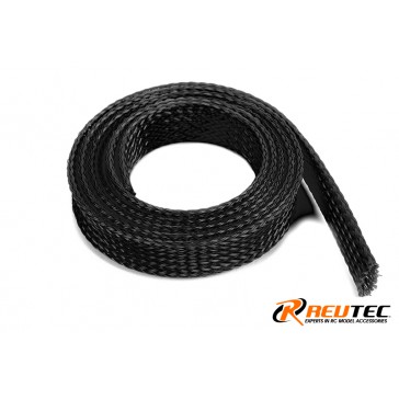 Wire Protection Sleeve - Braided - 14mm - Black - 1m