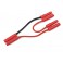 Power Y-Lead - Serial - 4.0mm Gold Connector 14AWG Silicone Wire