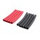 Gaine thermoretractable 6.4mm - Rouge + Noir (10pcs)