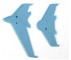 DISC.. Vertical & horizontal tail blade set(blue) (EK1-0442L) for HBK