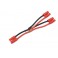 Power Y-kabel - Parallel - 3.5mm GoudConnector 14AWG Siliconen-kabel