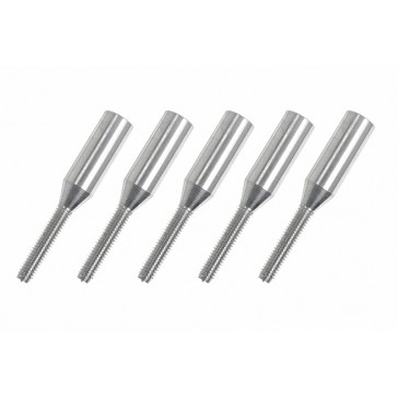 Embout de chape - Aluminium - M2.5 - Tige en carbone 4mm (5pcs)