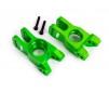 CARRIERS, STUB AXLE, 6061-T6 ALU. (GREEN-ANODIZED) (L /R)