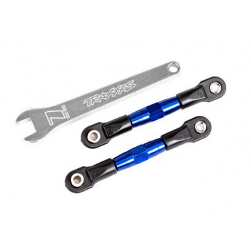 Camber links, rear (blue-anodized) (2) (fits Drag Slash)