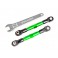 Camber links, front (green-anodized) (2) (fits Drag Slash)