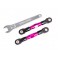 Camber links, rear (pink-anodized) (2) (fits Drag Slash)
