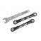 Camber links, rear (charcoal gray-anodized) (2) (fits Drag Slash)