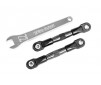 Camber links, rear (charcoal gray-anodized) (2) (fits Drag Slash)