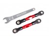 Camber links, rear (red-anodized) (2) (fits Drag Slash)