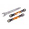 Camber links, rear (orange-anodized) (2) (fits Drag Slash)