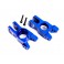 CARRIERS, STUB AXLE, 6061-T6 ALU. (BLUE-ANODIZED) (L /R)