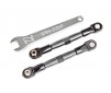 Camber links, front (charcoal gray-anodized) (2) (fits Drag Slash)