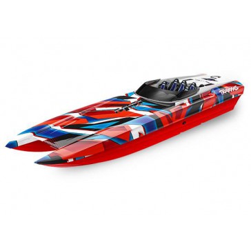 DCB M41 Catamaran Race Boat TQi TSM, RED/BLUE